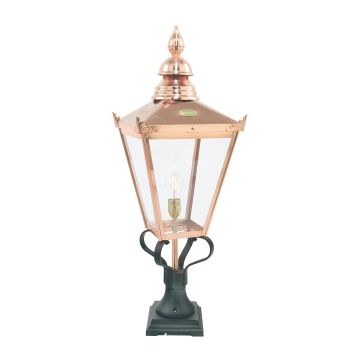 Chelsea 1 Light Grande Pedestal Lantern - Copper
