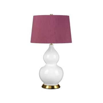Isla 1 Light Table Light - Aged Brass, White, Purple with Bloom Purple Shade