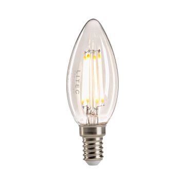 Candle LED E14 Lamp - Clear Glass