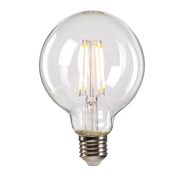Clear Globe LED E27 Lamp - Clear Glass