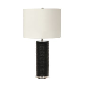 Ripple 1 Light Table Lamp - Black with White Shade