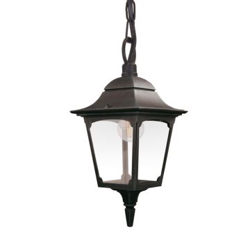 Chapel 1 Light Chain Lantern - Black