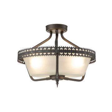 Crown 3 Light Semi-Flush/Pendant - Iron Gate