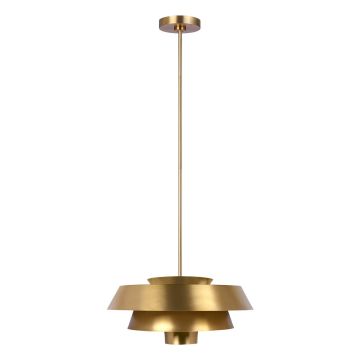 Brisbin 1 Light Pendant - Burnished Brass