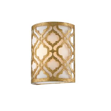 Arabella 1 Light Wall Light - Distressed Gold, Ivory Shade