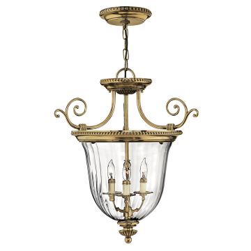 Cambridge 3 Light Small Pendant - Burnished Brass