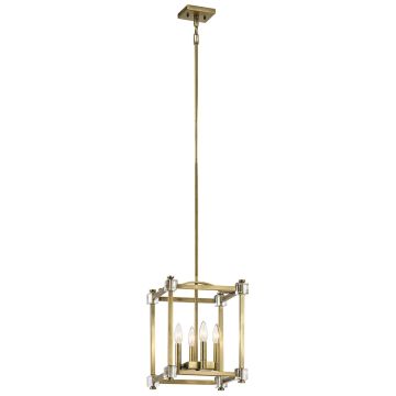 Cayden 4 Light Small Pendant - Natural Brass