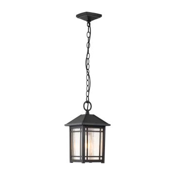 Cedar Point 1 Light Chain Lantern - Black