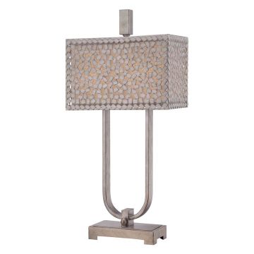 Confetti 2 Light Desk Lamp - Old Silver