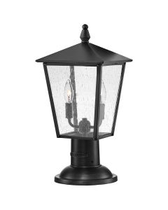 Huntersfield 2 Light Medium Pedestal Lantern - Black