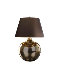 Ottoman 1 Light Table Lamp - Bronze Metalic, Brown Shade