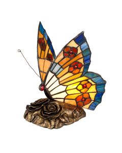 Tiffany Animal Lamps Orange Butterfly Lamp - Architectural Bronze