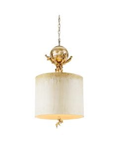 Trellis 1 Light Pendant - Putty Patina & Silver Leaf