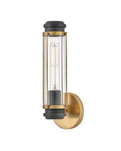 Masthead 1lt Wall Light - Heritage Brass & Black