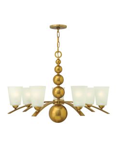 Zelda 7 Light Chandelier - Vintage Brass