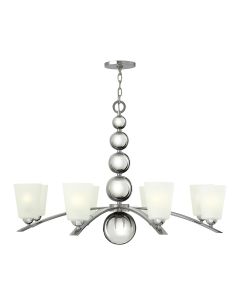 Zelda 8 Light Chandelier - Polished Nickel