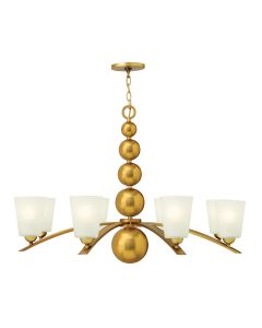 Zelda 8 Light Chandelier - Vintage Brass