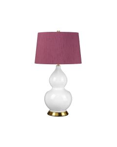 Isla 1 Light Table Light - Aged Brass, White, Purple with Bloom Purple Shade