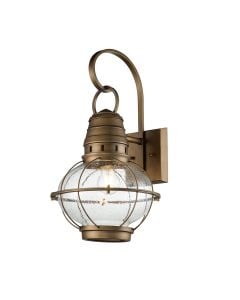 Bridgepoint 1 Light Large Wall Lantern - Natural Brass