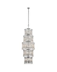 Piper 18 Light Chandelier/ Pendant - Polished Chrome