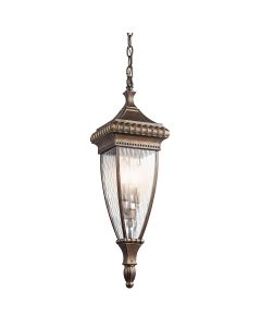 Venetian Rain 2 Light Chain Lantern - Brushed Bronze