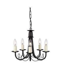 Minster 5 Light Chandelier - Black