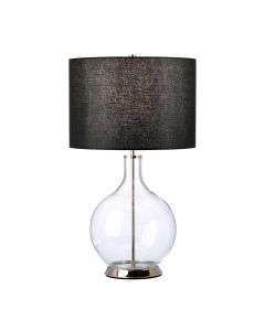 Orb 1 Light Table Lamp (Complete with Black Shade) - Polished Nickel with Black Shade