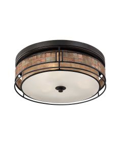 Laguna 3 Light Large Flush - Renaissance Copper