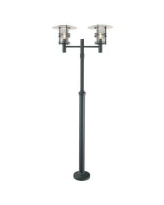 Stockholm 2 Light Twin Lamp Post - Black