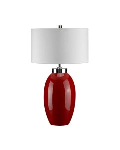 Victor 1 Light Small Table Lamp - Red