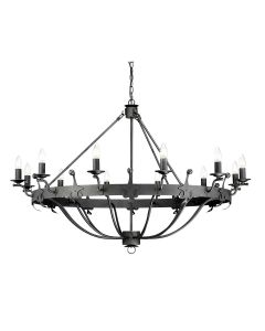 Windsor 12 Light Chandelier - Graphite