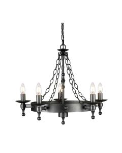 Warwick 5 Light Chandelier - Graphite Black