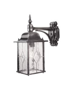 Wexford 1 Light Down Wall Lantern - Black/Silver